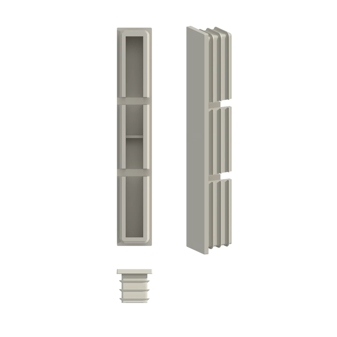 Plastová zátka k hliníkovej lamele 100 x 16 mm, RAL 7032