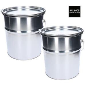 Farba antikorózna polomatná na zinok 20 kg hlboká-čierna - slide 0