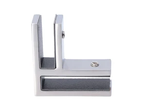 Úchyt skla rohový, sklo 12 mm, brúsená nerez AISI 304 - slide 1