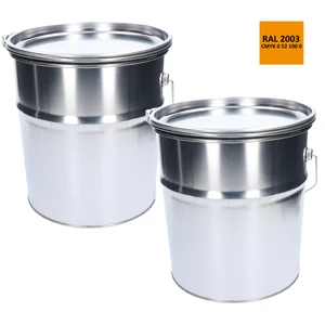 Farba antikorózna polomatná na zinok 20 kg pastel oranžová - slide 0