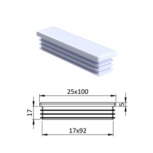 Krytka plastová 25 x 100 mm - slide 0