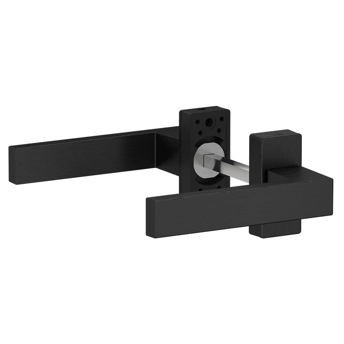 Hliníkový set kľučka/kľučka, čierny brúsený elox