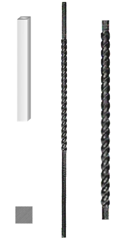 Tyč zábradlí 25 x 25 mm, L = 1300 mm