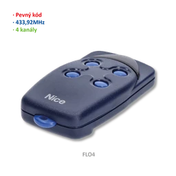 Vysílač 4kanálový, 433MHz, pevný kód, černý