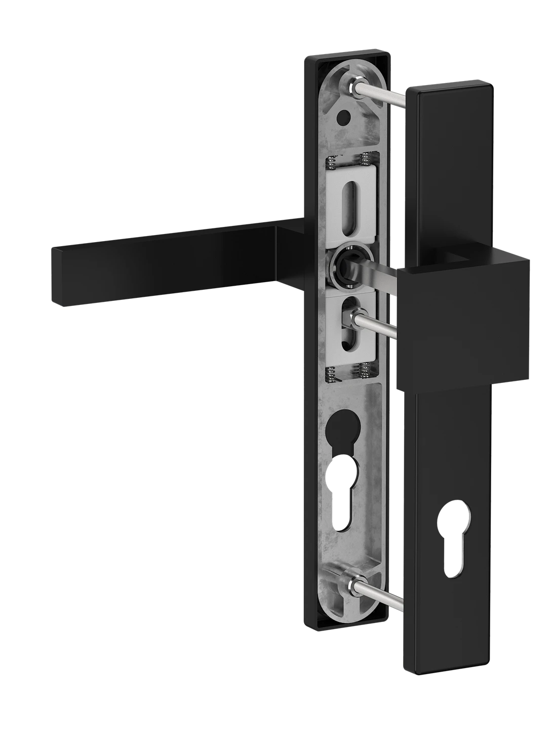 Hliníková sada se štítem klika/koule, RAL9005 matná