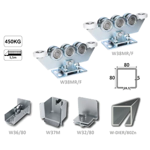 Samonos do 450 kg/5,5 m, dierovaný profil 80 × 80 × 5 mm, Zn - slide 0