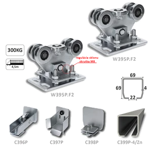 Samonos do 300 kg/4,5 kg, profil 69 x 69 x 4 mm, Zn - slide 1