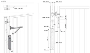 Hydraulický zatvárač s klznou lištou, do 150 kg, RAL 9005 - slide 3