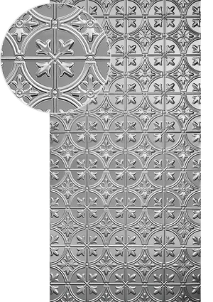 Plech pozinkovaný, 2000 x 1000 x 1,2 mm, 3D vzor listy - slide 0