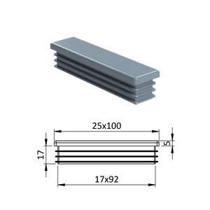 Krytka plastová 25 x 100 mm - slide 0