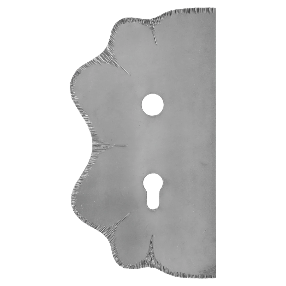 Štít 250x135x3mm s otvory, rozteč 72mm, otvor pro kliku ø 19,5mm zdobený, levý, pro zámek ZMH331