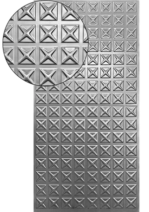 Plech pozinkovaný, 2000x1000x1,2mm – kříž, 3D vzor - slide 0