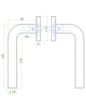 DOPREDAJ! Kľučka nerezová bez dolnej rozety, AISI 304 - slide 2