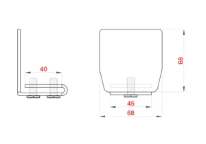 Samonos do 300 kg, děrovaný profil 69 x 69 x 6000 mm Zn - slide 4