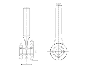 Vozík závesný, 2 nylonové kolieska - slide 1