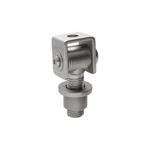 Navařovací pant M12, otevíratelný 90°, nastavitelný 1D, broušená nerez / AISI 304 - slide 0