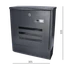 Schránka poštová, max. formát listu A4, antracitová