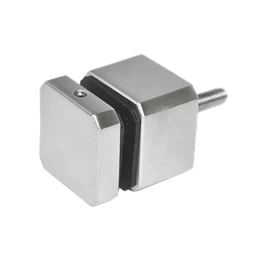 Svorka štvorcová bodová na sklo 6 - 16 mm plochá, AISI 304