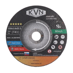 Rezný kotúč profesionálny na nerez, 150 x 1,6 x 22,2 mm - slide 0