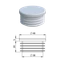Vnitřní krytka kulatá ø 48 mm, plastová, bílá