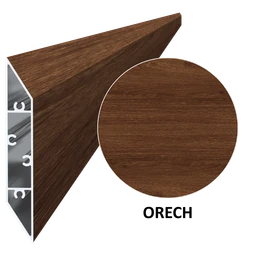 Al profil 108 x 16 x 6000 mm, lak so štruktúrou ORECH