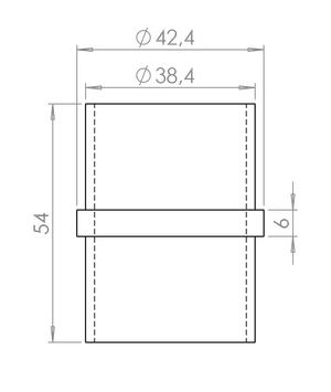 Spojka napájecí na trubku ø 42,4 mm, leštěná AISI 304 - slide 1