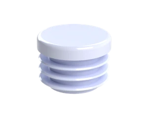 Vnútorná krytka guľatá ø 28 mm, plastová, biela - slide 1