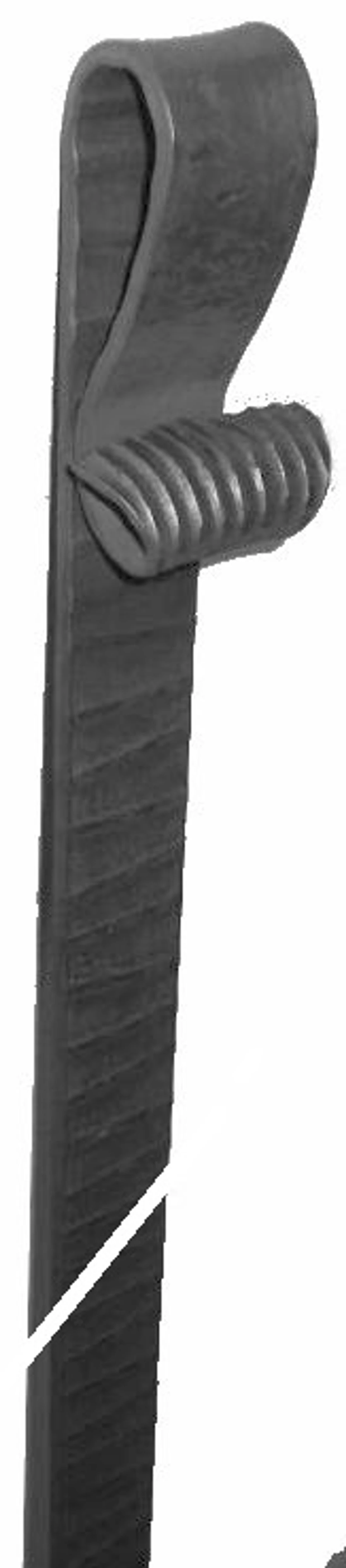 Klapačka, čierna S235, 40 x 6 x 1900 mm