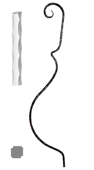 Tyč 12 x 12 mm, 1000 x 210 mm - slide 1