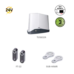 900KTUS6324KS TURBO S KIT pro posuvné brány do 600kg, 24V - slide 0