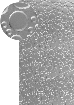 Plech pozinkovaný, 2000 x 1000 x 1,2 mm, 3D vzor kruhy - slide 0