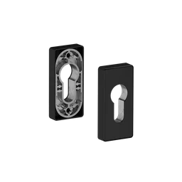 Hliníková rozeta na cylindrickú vložku, RAL 9005 matná