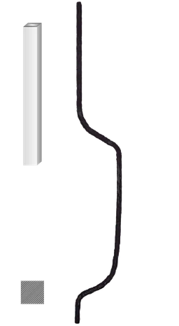 Tyč 12 x 12 mm, 130 x 1000 mm