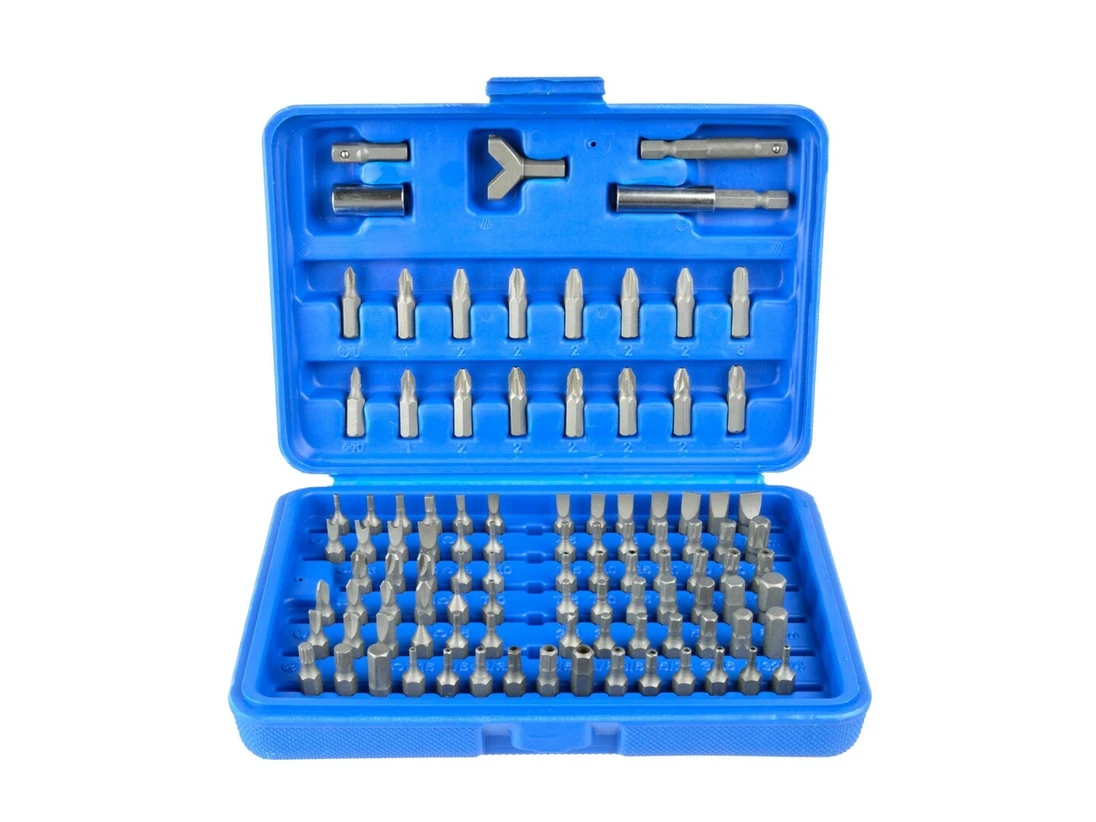 100 dielna sada skrutkovacích bitov 1/4