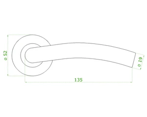 DOPRODEJ! Klika nerezová bez dolní rozety, AISI304 - slide 3