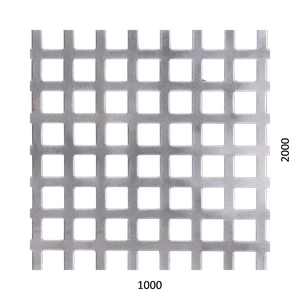 Dierovaný plech Zn t = 1 mm, otvor 10 x 10 mm, rozteč 14 mm - slide 0