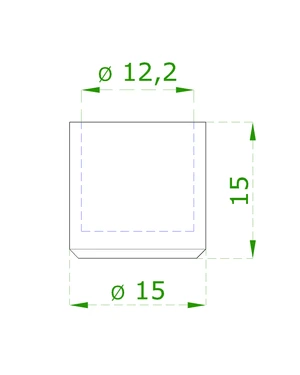 Ukončení na trubku ø 12 mm, leštěná nerez AISI 304 - slide 3