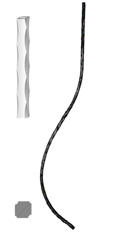 Tyč 12 x 12 mm, 900 x 160 mm