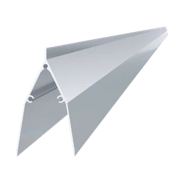 Al profil 86 x 46 x 2000 mm, bez povrchovej úpravy