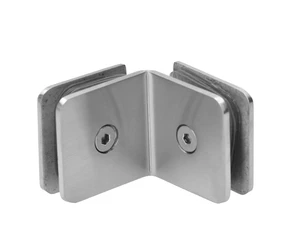 Svorka skla medzi sklá 90°, sklo 8 - 10 mm, AISI 304 - slide 0