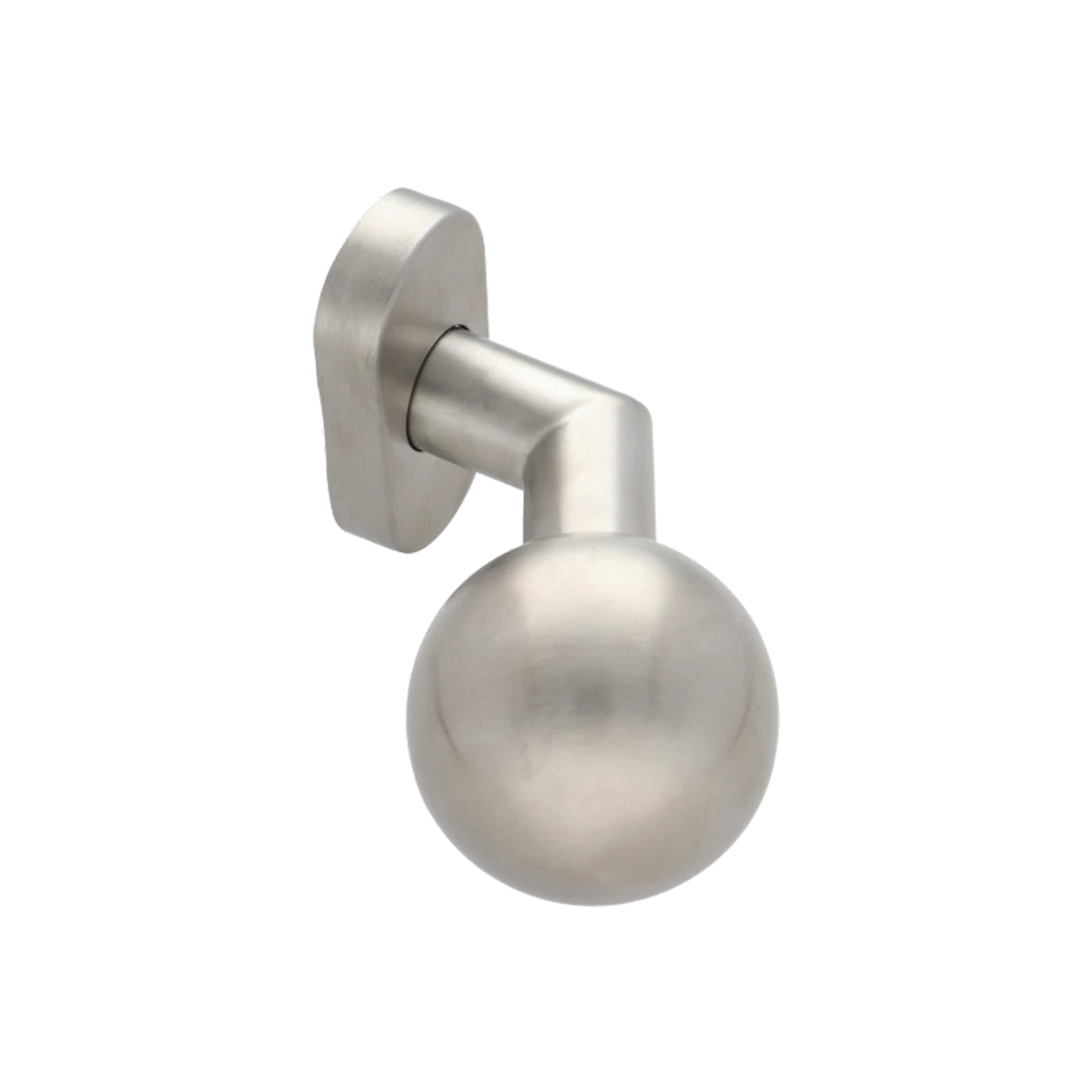 Guľa s oválnou rozetou, otočná, Lavá, brúsená nerez AISI 304