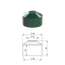 Vonkajšia krytka guľatá ø 42 mm, plastová PE, zelená