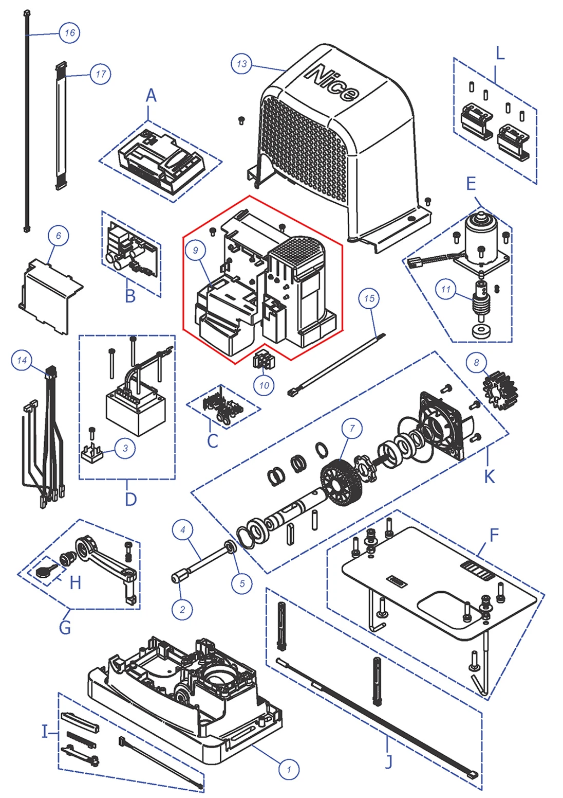 PD2125A0002 Vnútorná deliaca stena 24V RBS