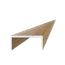 U profil 50 x 22 x 6000 mm, hliník, lak se strukturou OŘECH
