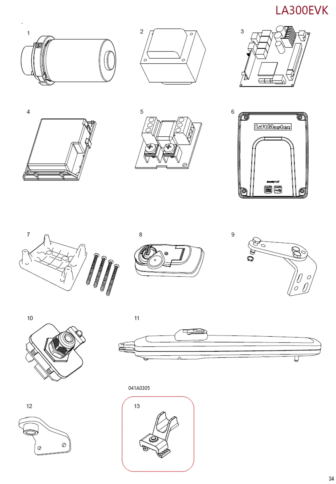 041A0305 mechanický doraz