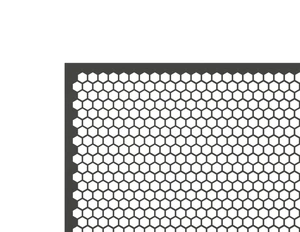 Dierovaný plech Zn 1000 x 2000 x 1,5 mm, šesťhranné otvory - slide 2