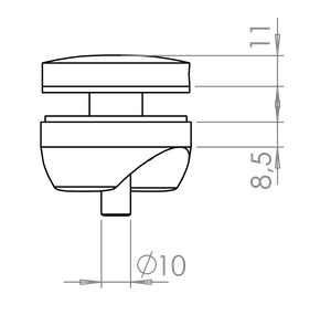 Svorka bodová na sklo 12–20 mm, broušená AISI 304 - slide 1