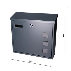 Schránka poštová, max A4, farba: RAL 7016 - slide 0