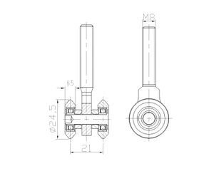 Vozík závěsný, 2 nylonová kolečka - slide 3