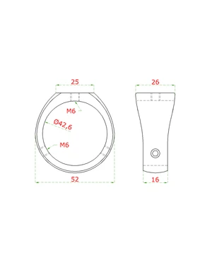 Prstenec držáku výplně, na trubku ø 42,4 mm, AISI 304 - slide 3